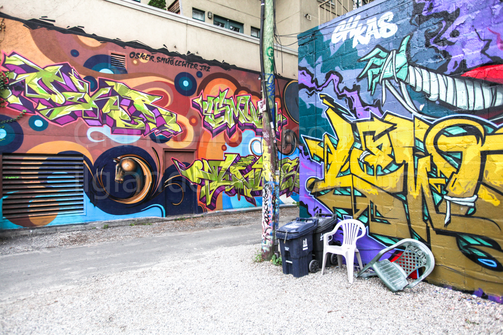 Graffiti Alley in downtown Toronto