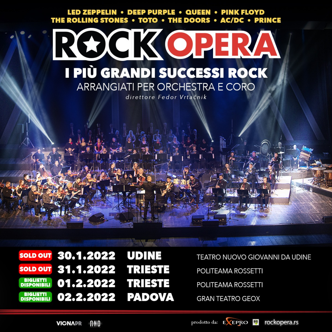 ROCK OPERA, dal 30 gennaio quattro concerti evento
