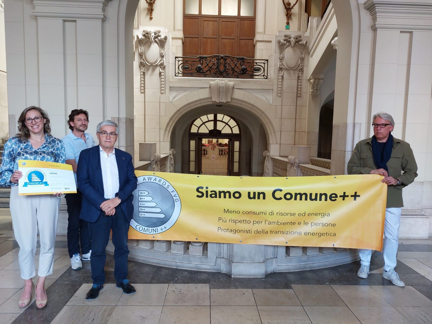 Udine premiata tra i Comuni più efficienti al galà Energy Awards Fvg