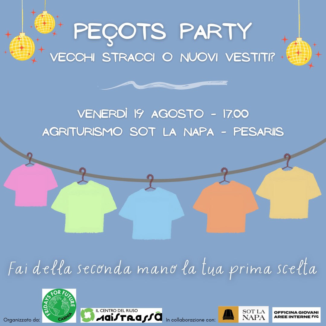 Peçots Party: scambio di vestiti in Carnia. 19 agosto 2022