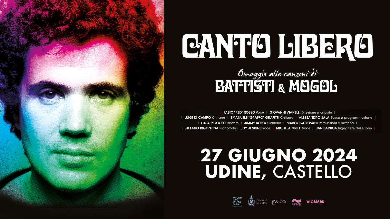 Canto Libero: 27 giugno al Castello di Udine omaggio a Lucio Battisti