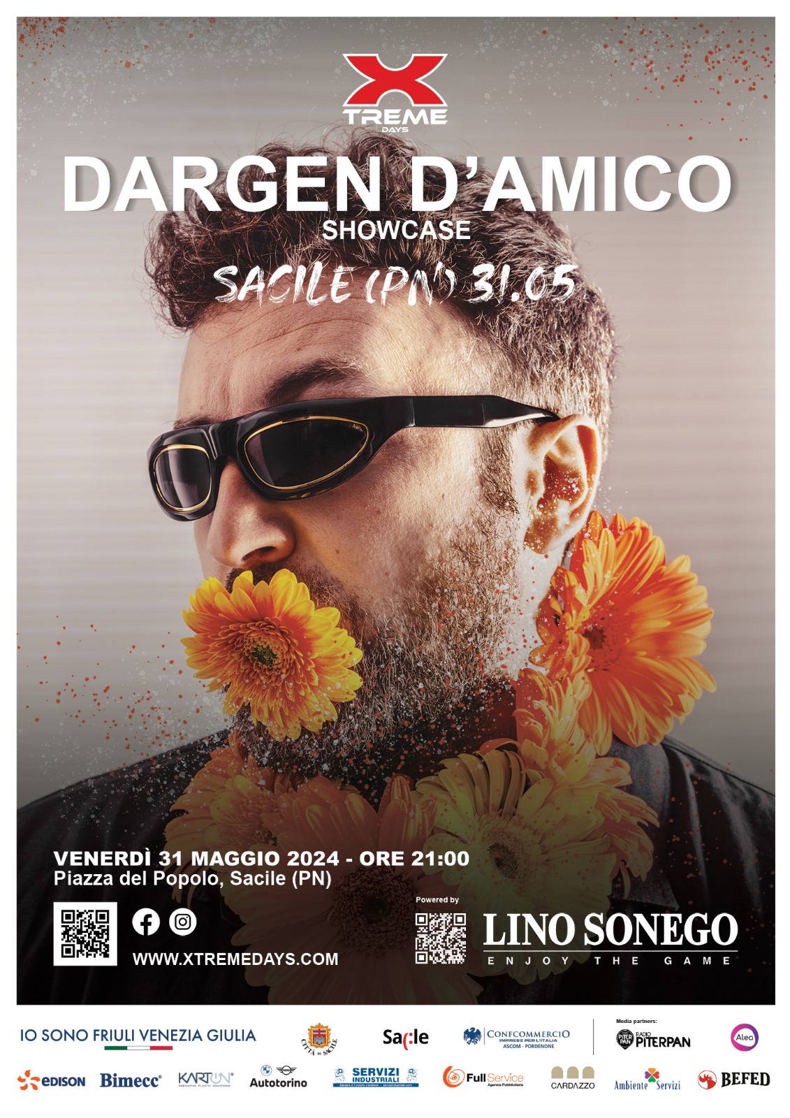 Dargen D’Amico 31 maggio a Sacile per Xtreme Days 2024