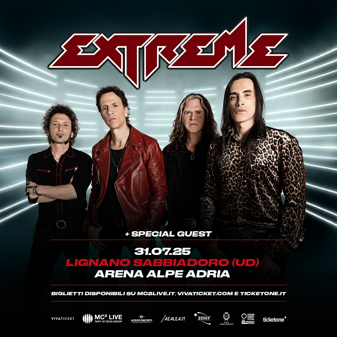 Extreme concerto da Udine20.it Extreme in concerto a Lignano Sabbiadoro il 31 luglio 2025