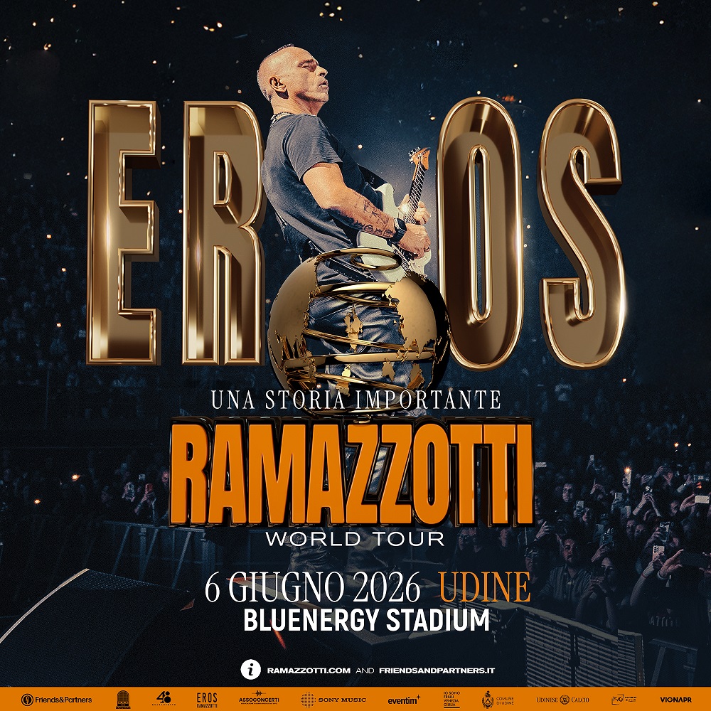 Eros Ramazzotti da Udine20.it Eros Ramazzotti il 6 giugno 2026 al Bluenergy Stadium di Udine